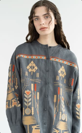 Girl in traditional Ukrainian vyshyvanka