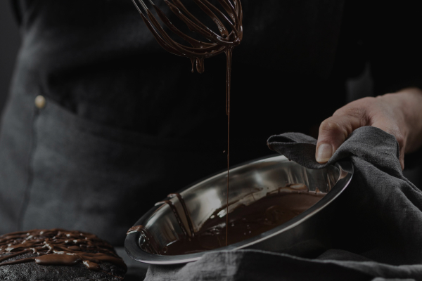 plate with chocolate